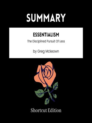 cover image of SUMMARY--Essentialism